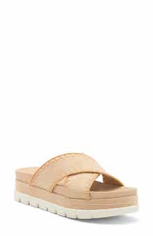 JSlides Whipstitched Platform Sandal