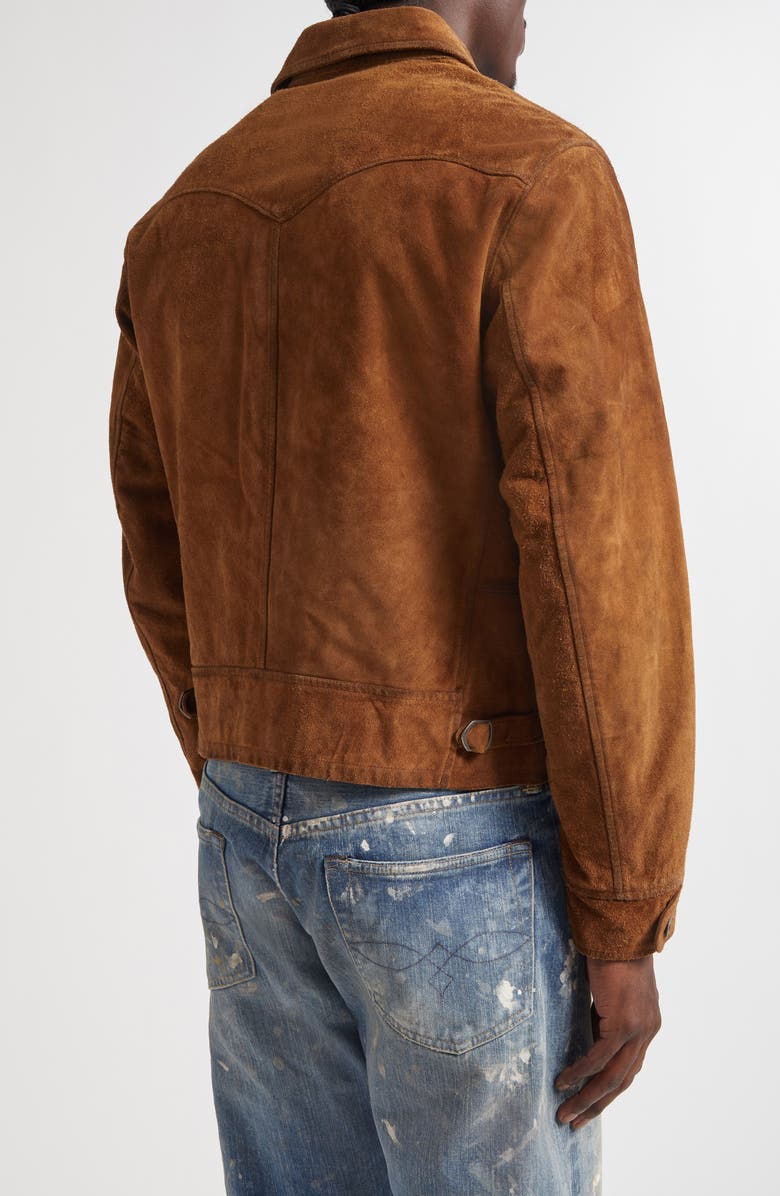 Double RL Alston Roughout Leather Jacket, Alternate, color, 