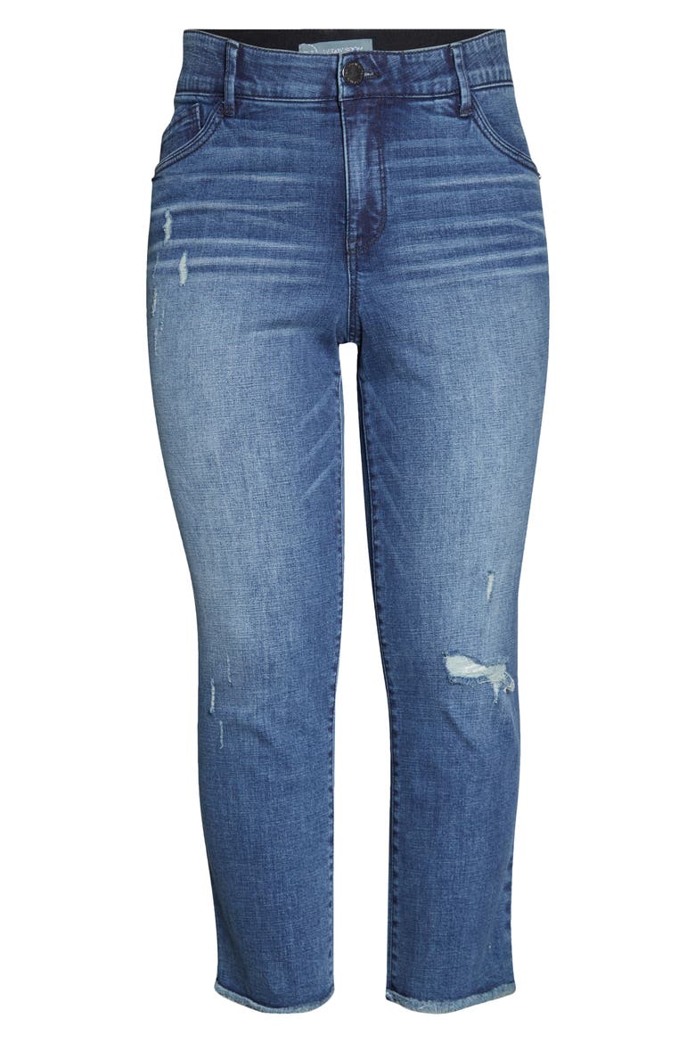 'Ab'Solution Stretch Skinny Crop Jeans (Nordstrom Exclusive), Alternate, color, BLUE VINTAGE
