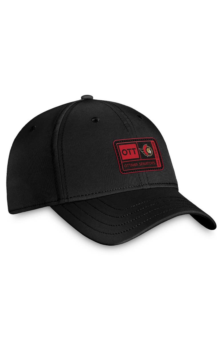 FANATICS Men's Fanatics Branded  Black Ottawa Senators Authentic Pro Training Camp Flex Hat, Alternate, color, Black