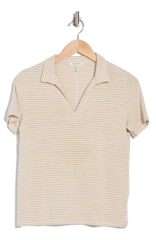 Rag & Bone Lea Modal Blend Polo In Neutral
