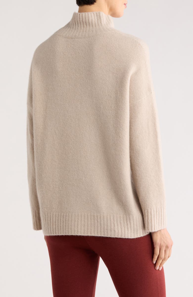 Eileen Fisher Cashmere Blend Bouclé Turtleneck Sweater, Alternate, color, 
