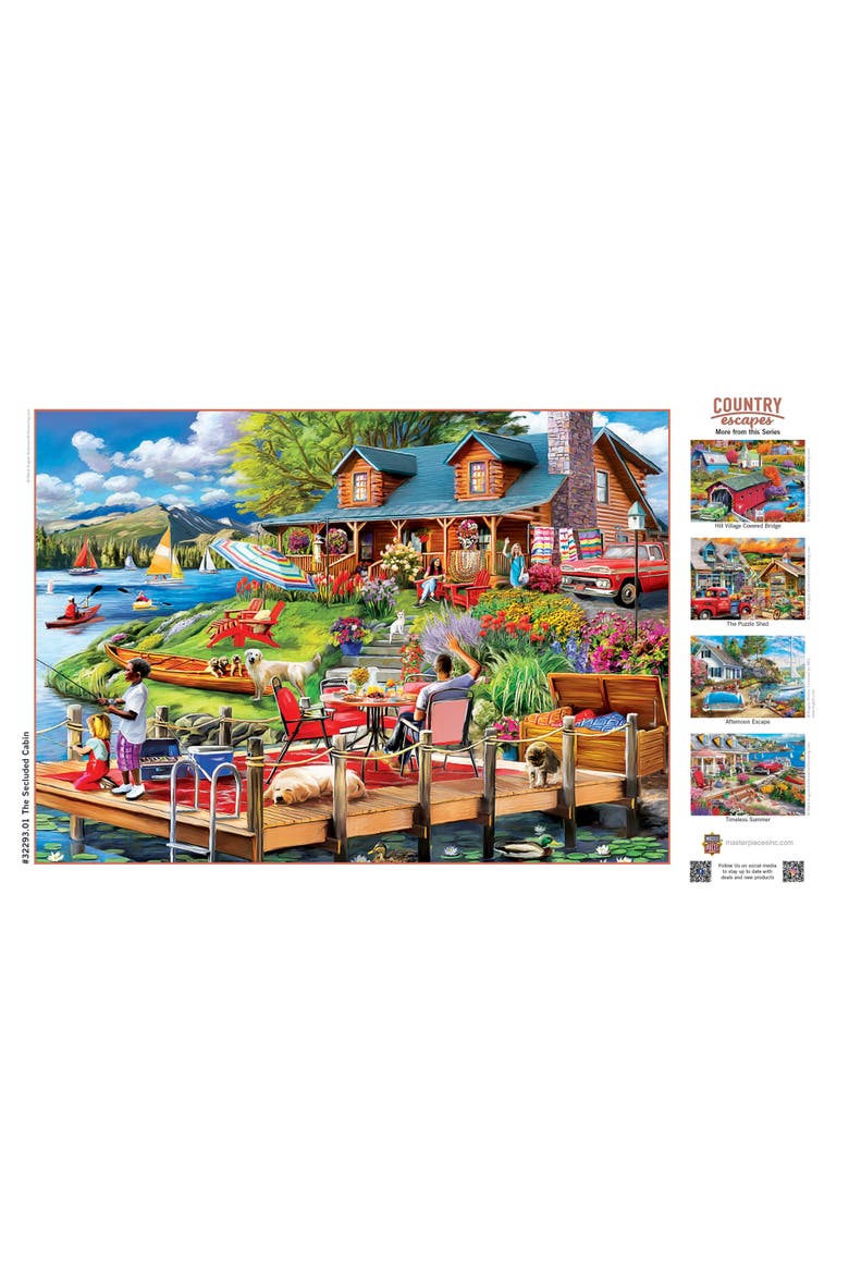 The Secluded Cabin 500 Piece Puzzle, Alternate, color, Multicolor