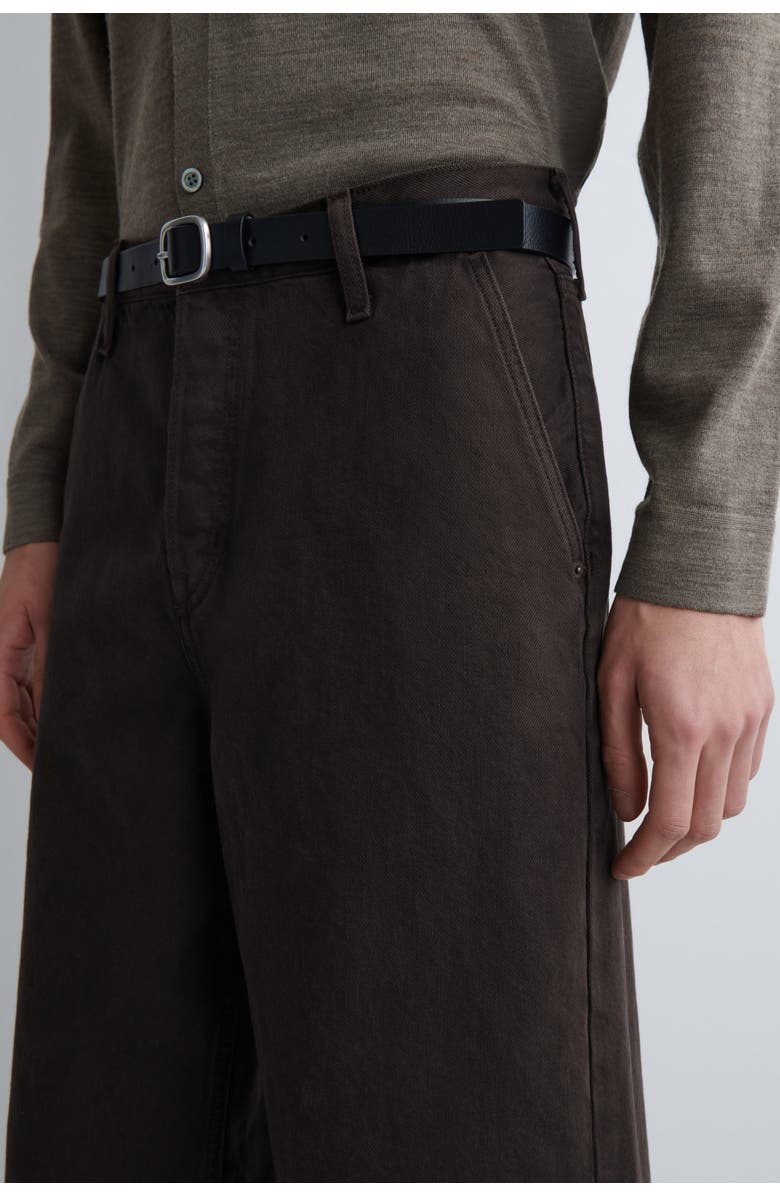COS Oversized Wide-leg Denim Trousers, Alternate, color, Dark Brown