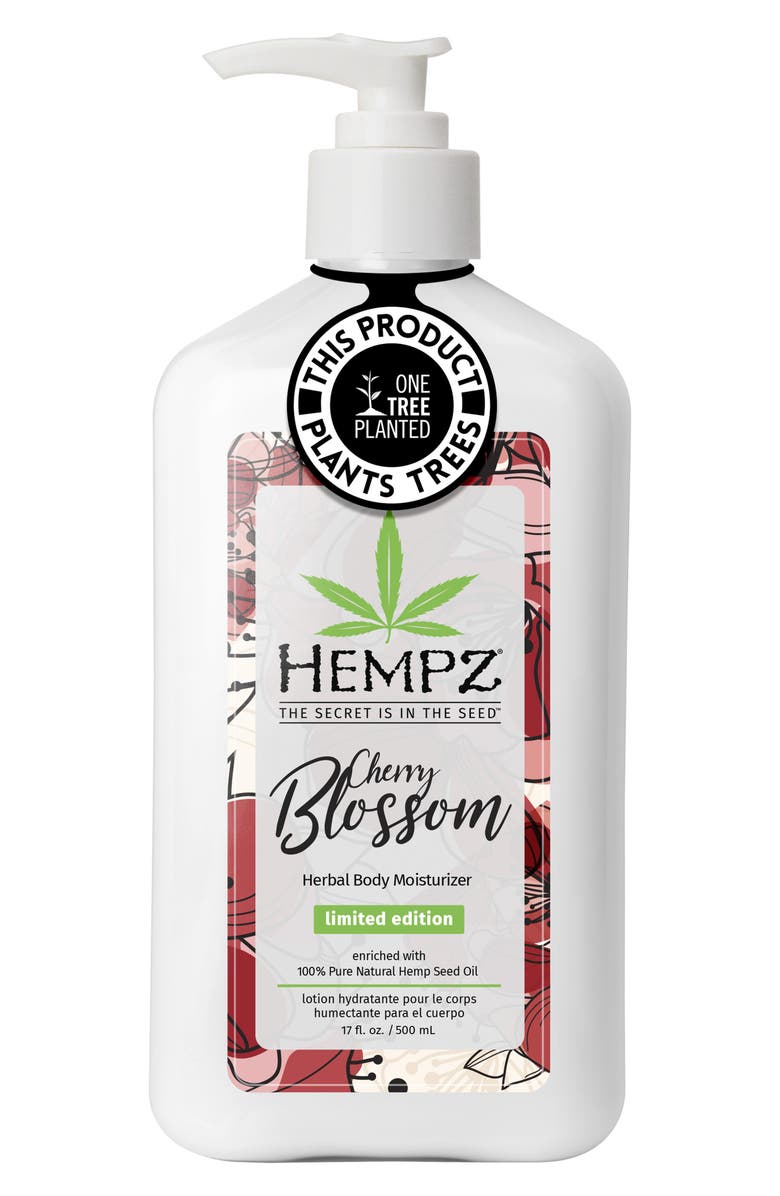 HEMPZ Limited Edition Cherry Blossom Herbal Body Moisturizer, Main, color, 