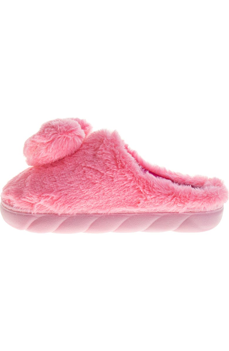 JOSMO Kids' Sweethearts Conversation Heart Faux Fur Slipper, Alternate, color, Pink