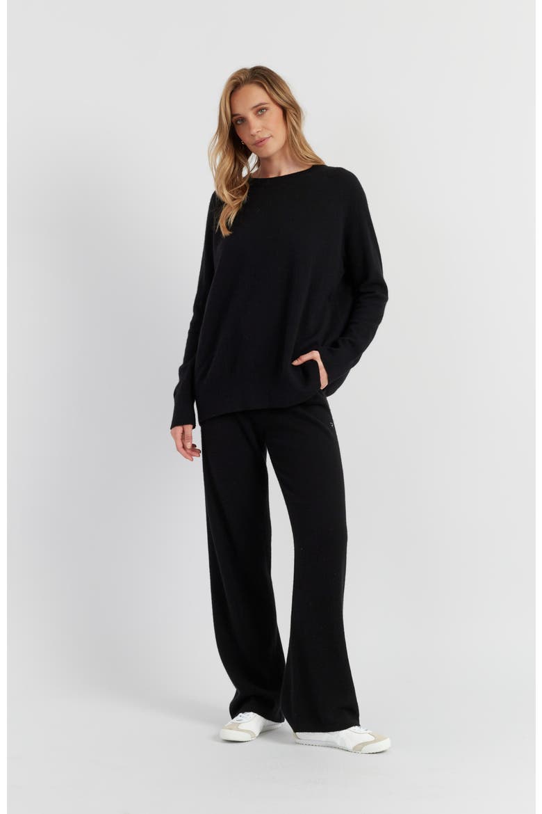 Pure Cashmere Slouchy Sweater, Alternate, color, Black
