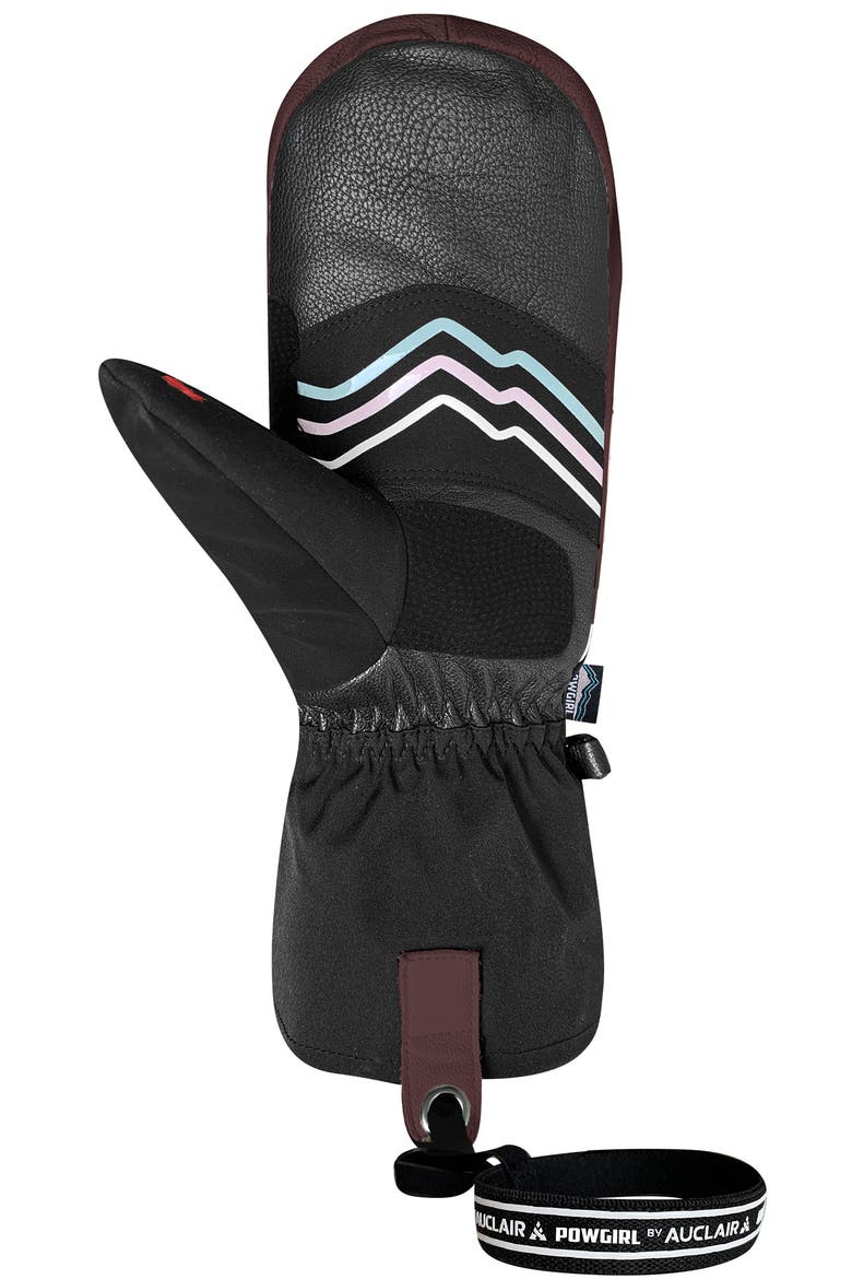 A-peak 2-in-1 Mitts, Alternate, color, BURGUNDY/BLACK