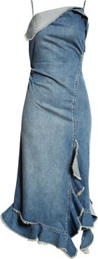 Acne Studios Delouise Detroit Denim Midi Dress