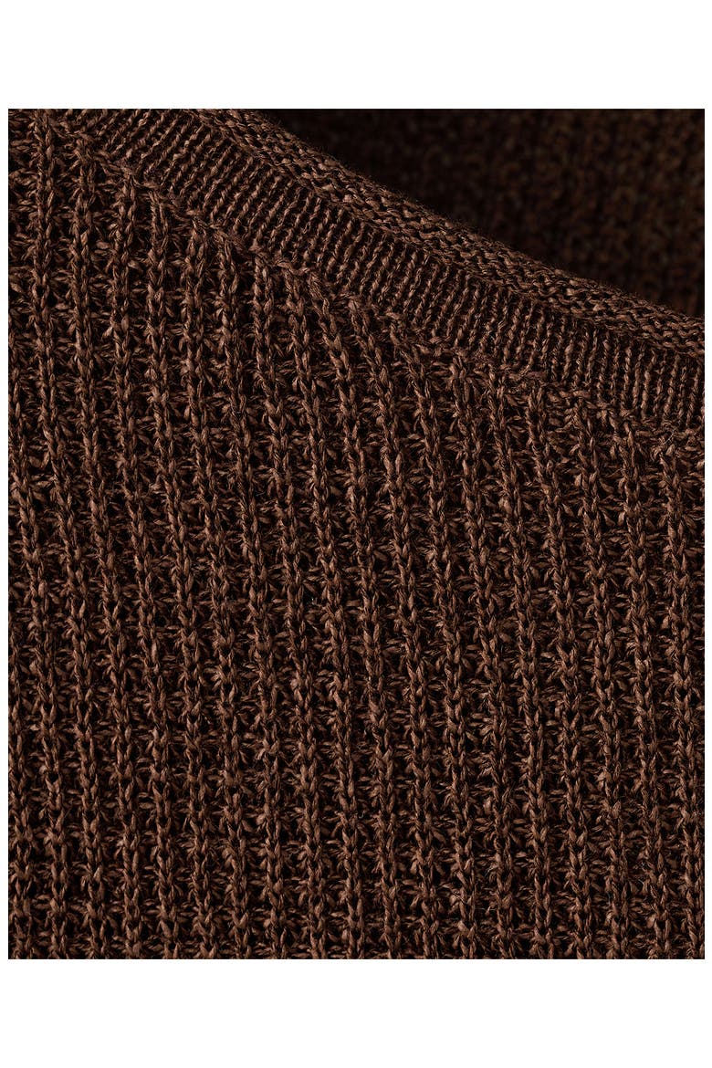 Asymmetric Rib Sweater, Alternate, color, CHOCOLATE