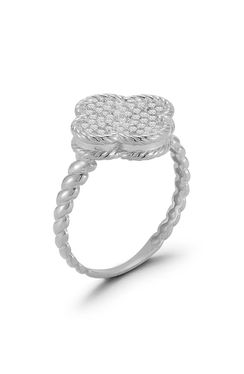 GLAZE JEWELRY Sterling Silver CZ Pavé Ring, Alternate, color, Silver