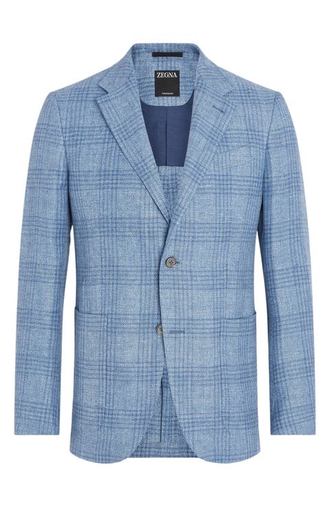 Fairway Crossover Plaid Linen Blend Sport Coat