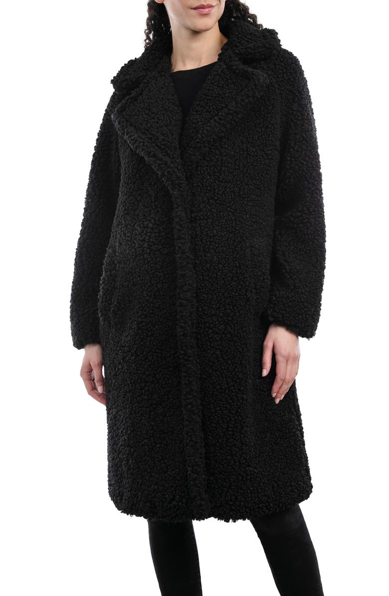 Lucky Brand Faux Shearling Coat, Main, color, 