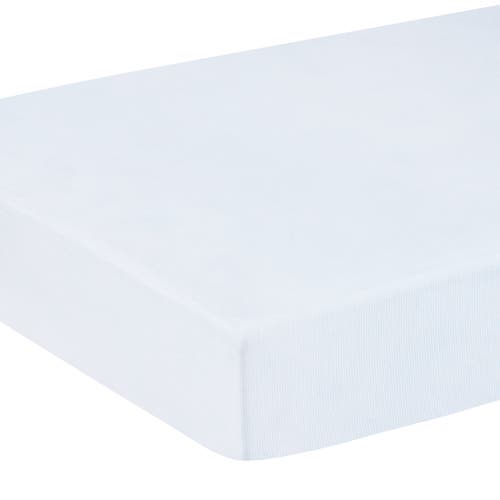 Little English Pima Crib Sheet In White