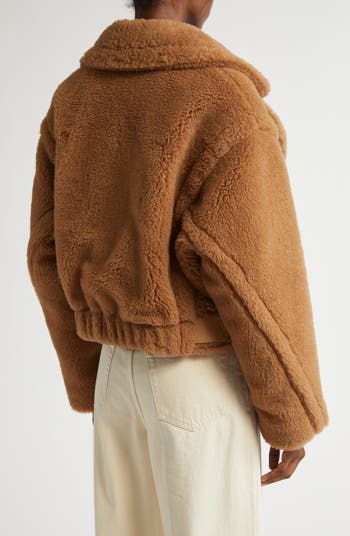 【関税＆送料込み】Max Mara Icon Teddy Bear Crop Camel Coat Max Mara Gardone Teddy Bear Icon Crop Jacket | Nordstrom