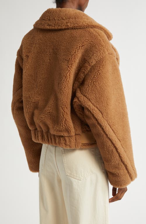Max Mara Gardone Camel Hair And Silk Teddy Coat In Camel