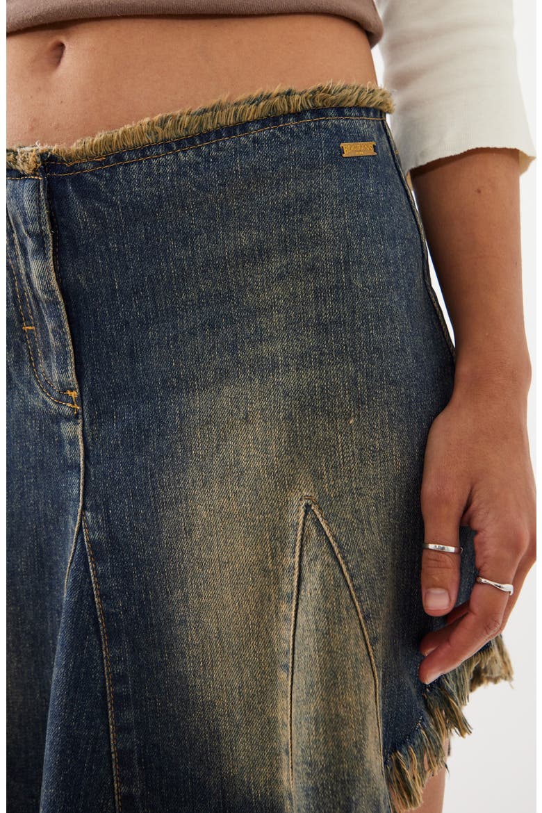 Asymmetric Denim Skirt, Alternate, color, LIGHT VINTAGE