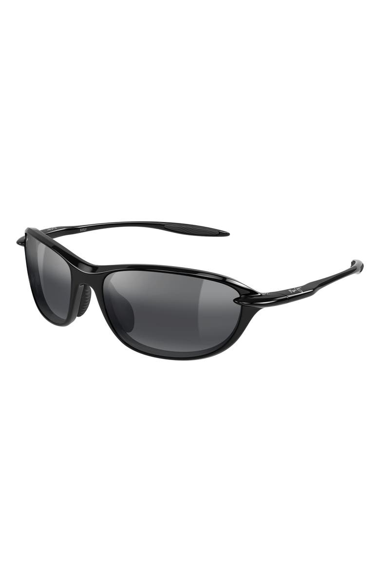 Maui Jim 62mm PolarizedPlus2<sup>®</sup> Oval Sunglasses, Alternate, color, Black