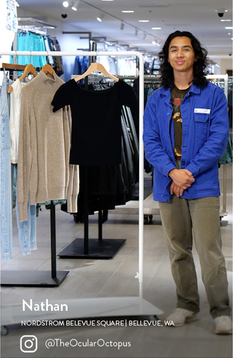 Maur Off the Shoulder Rib Top, sales video thumbnail