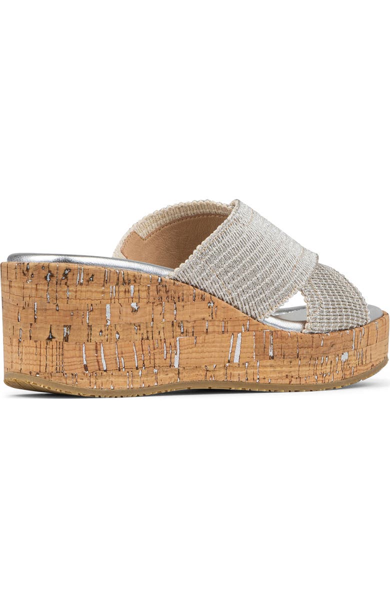 Donald Pliner Wedge Sandal, Alternate, color, Silver