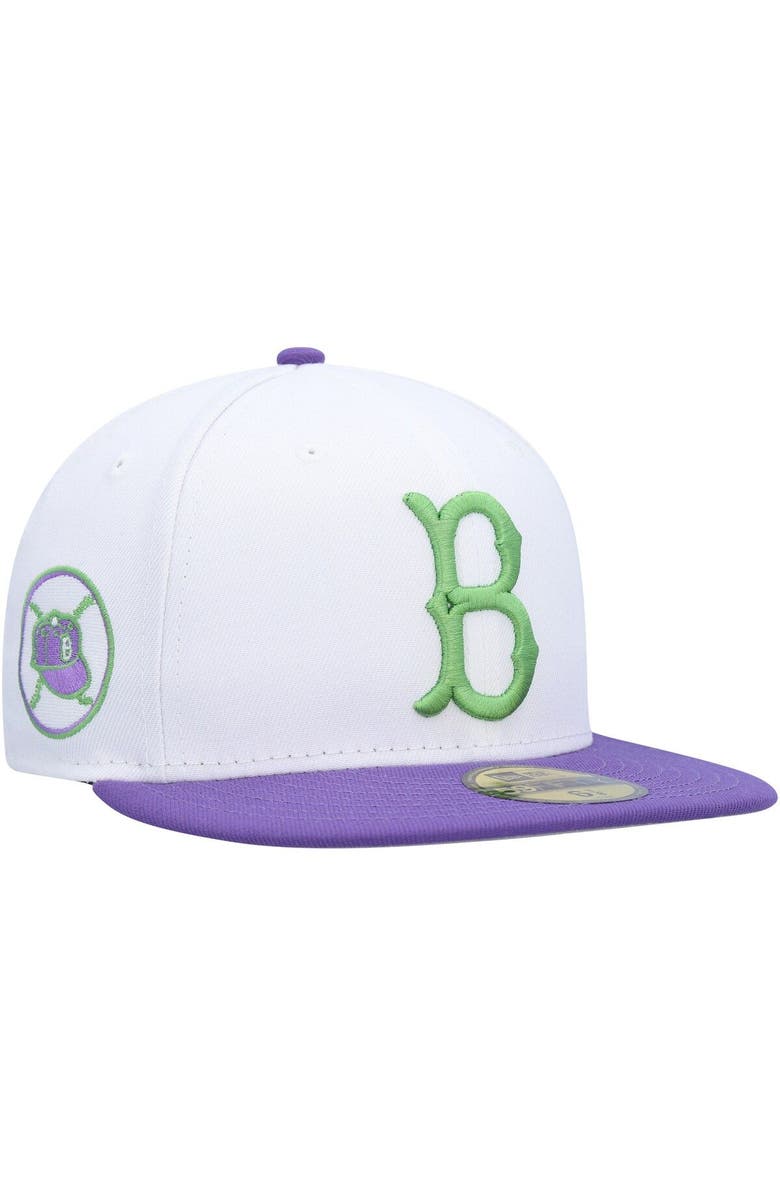 New Era Men's New Era White Brooklyn Dodgers Side Patch 59FIFTY Fitted Hat, Main, color, White
