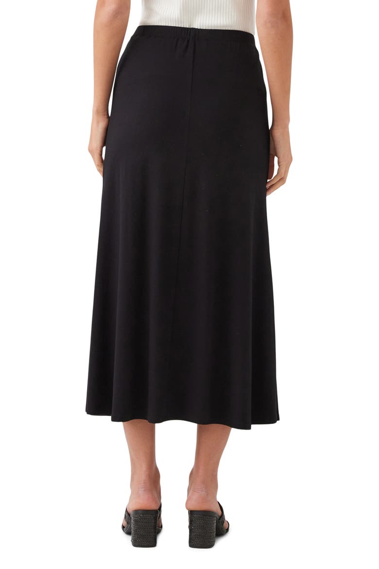 Side Slit Midi Skirt, Alternate, color, BLACK