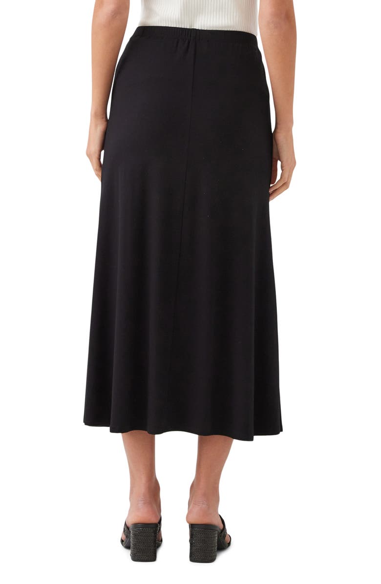 Karen Kane Side Slit Midi Skirt, Alternate, color, Black