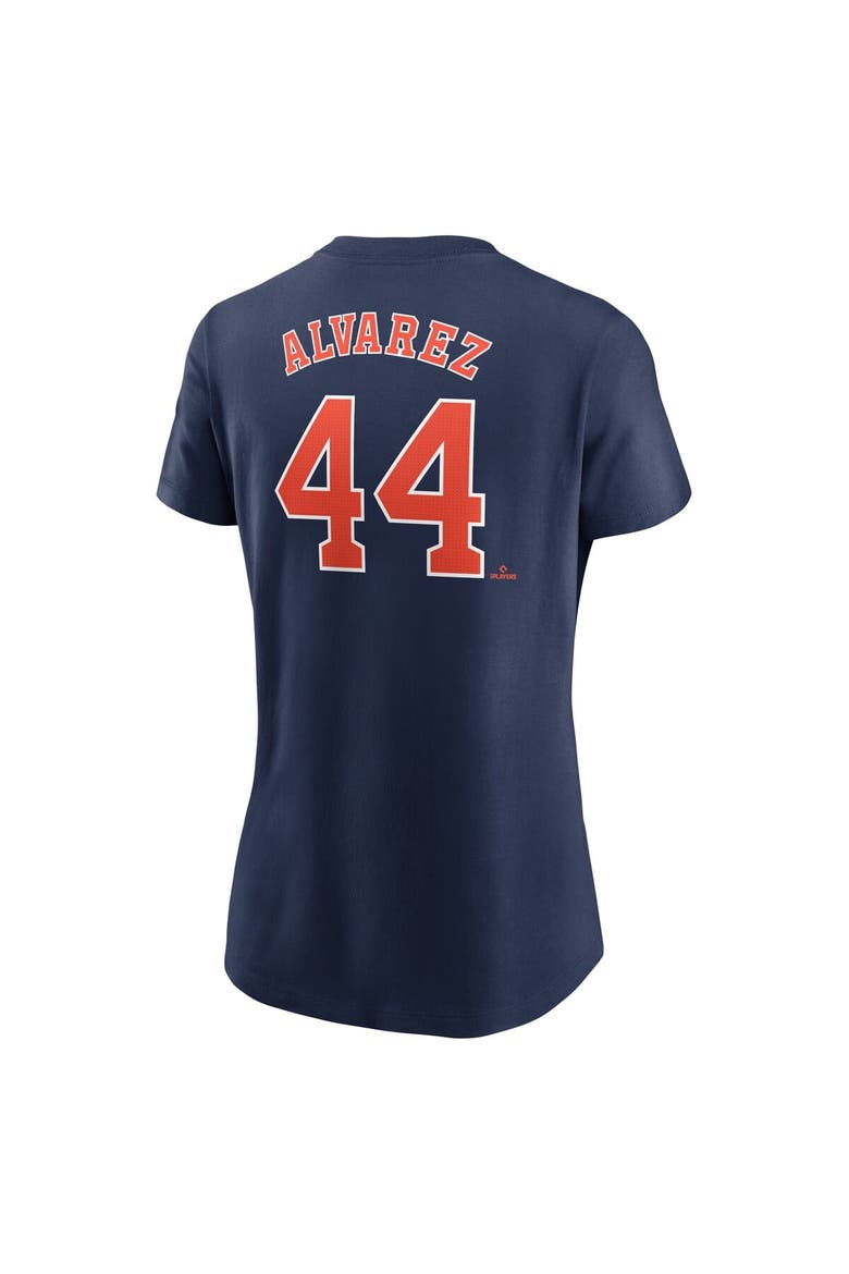 Women's Nike Yordan Alvarez Navy Houston Astros Fuse Name & Number T-Shirt, Alternate, color, Navy