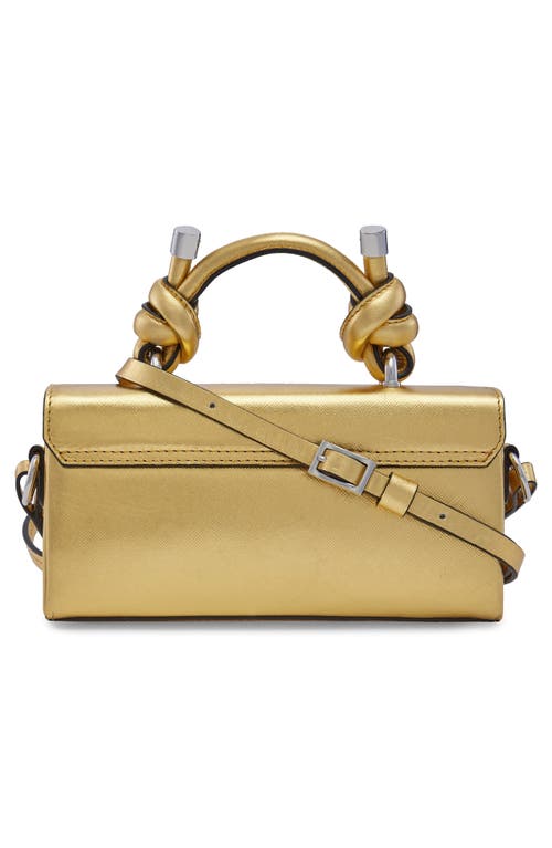 Behno Micro Mary Soft Metallic Leather Crossbody Bag