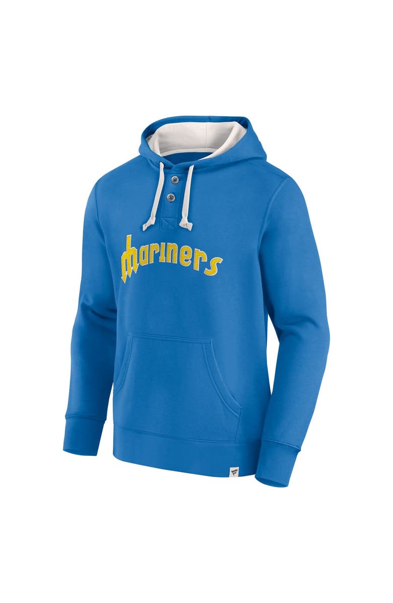 FANATICS Men's Fanatics Branded Royal Seattle Mariners Plan for Adversity Henley Fleece Pullover Hoodie, Alternate, color, 