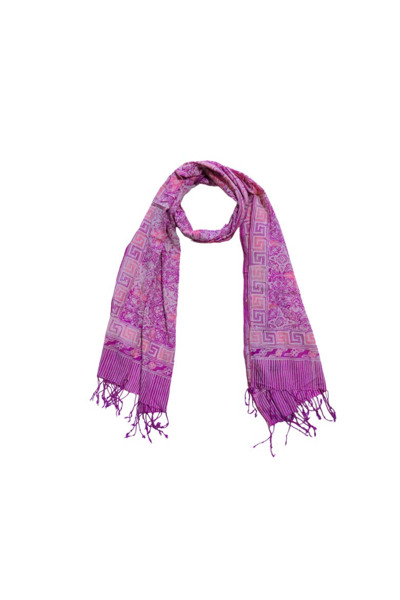 Handmade Batik Scarf, Main, color, Lavender Love
