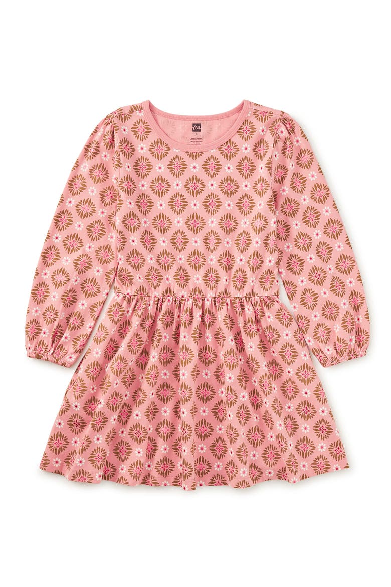 Blouson Sleeve Pocket Dress, Main, color, Metallic Chrysanthemum