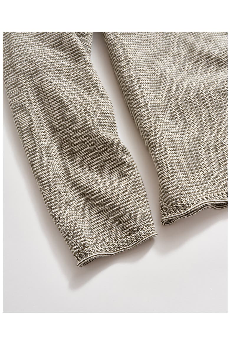 Tuck Stripe Crewneck Sweater, Alternate, color, MOSS GREEN