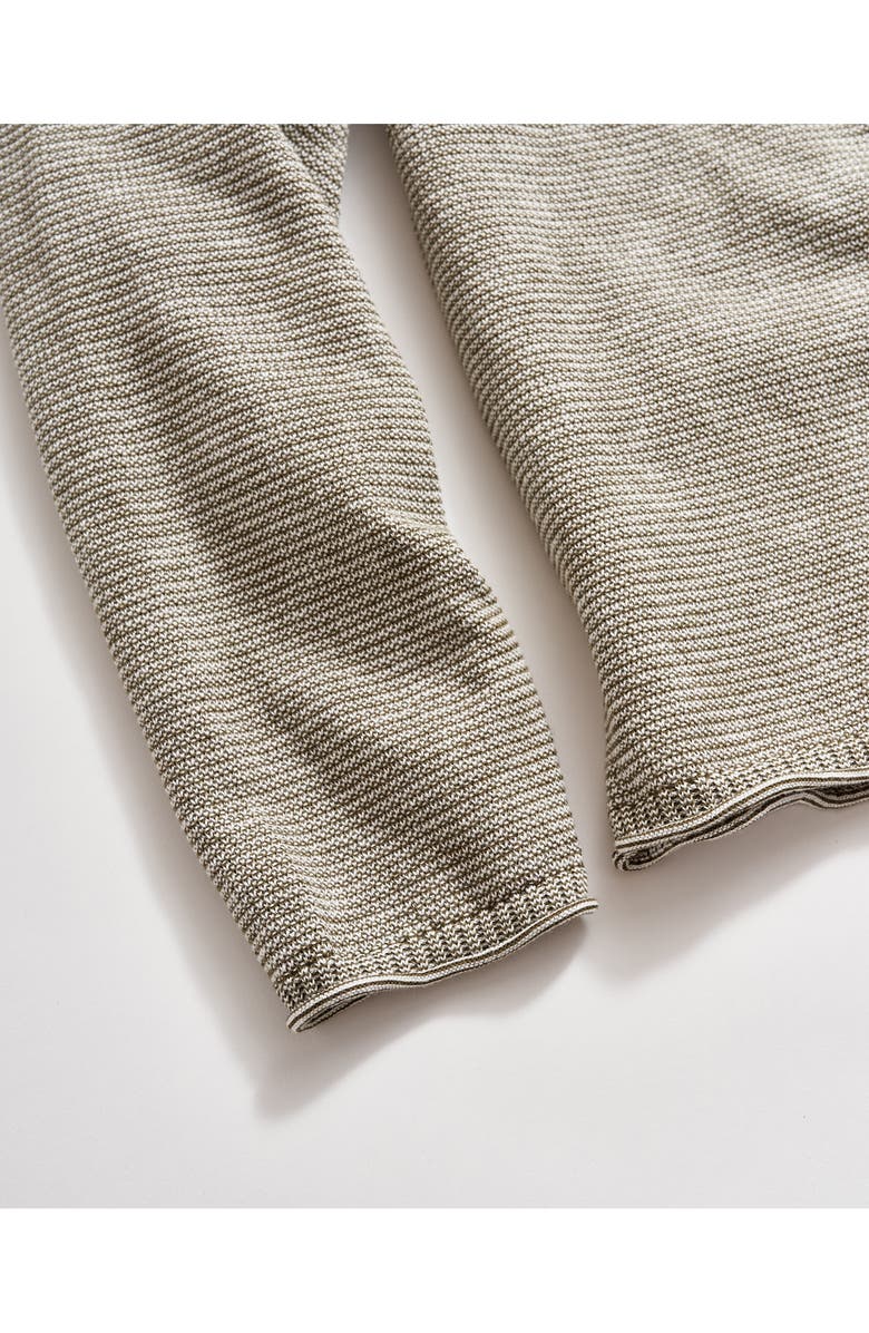 Billy Reid Tuck Stripe Crewneck Sweater, Alternate, color, Moss Green