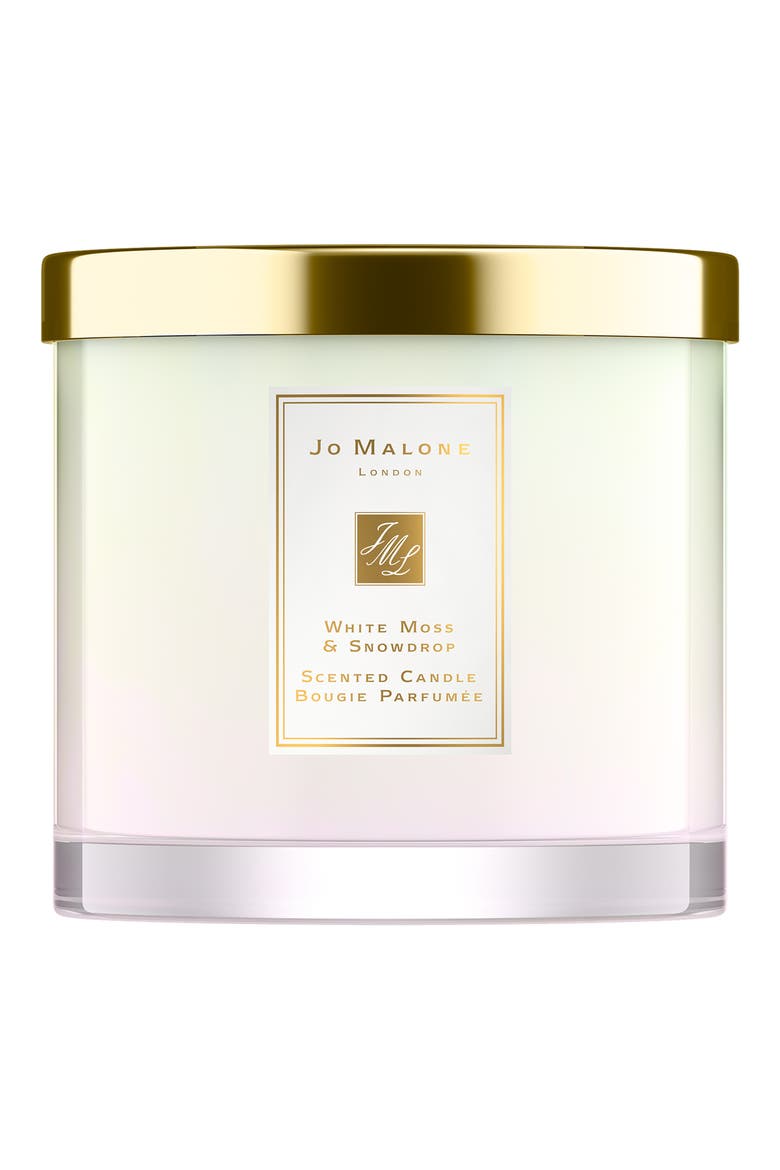 White Moss & Snowdrop Scented Candle, Alternate, color, NO COLOR