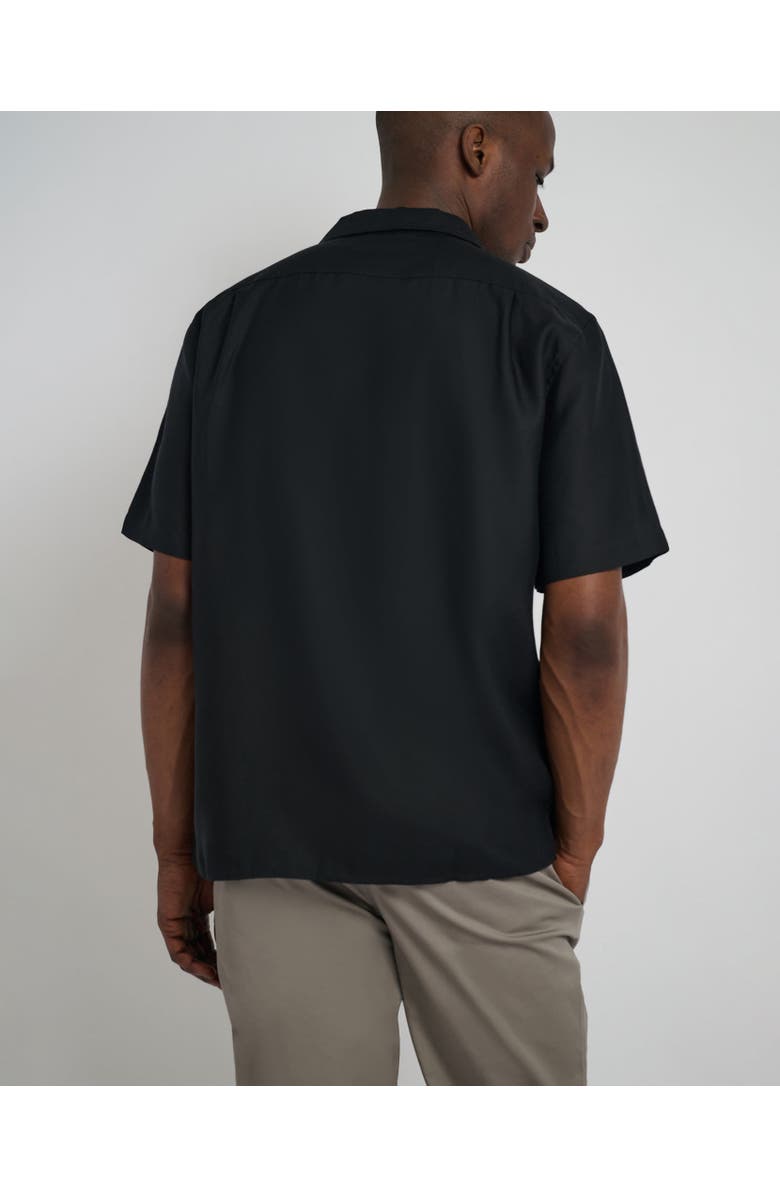 Onia Tencel Vacation Short Sleeve Shirt, Alternate, color, Black