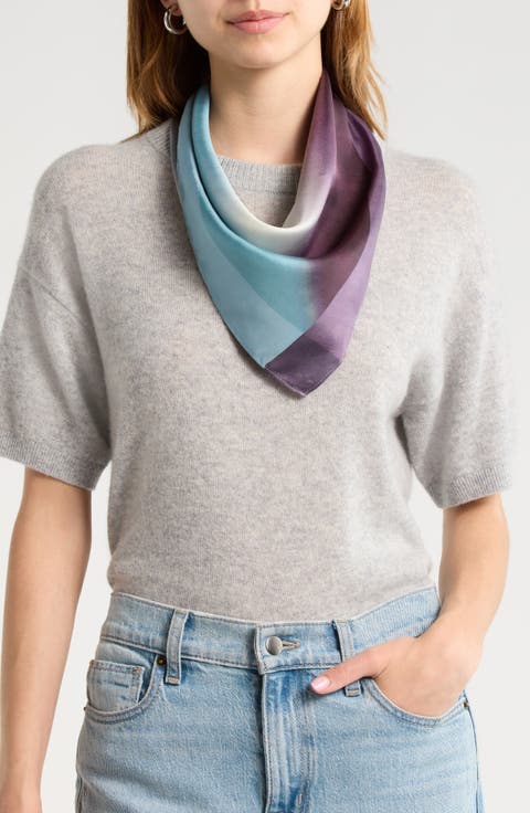 Print Silk Square Scarf