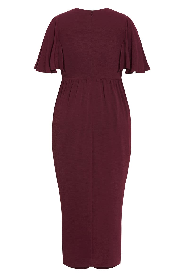 Braelynn High-Low Maxi Dress, Alternate, color, DARK CHERRY