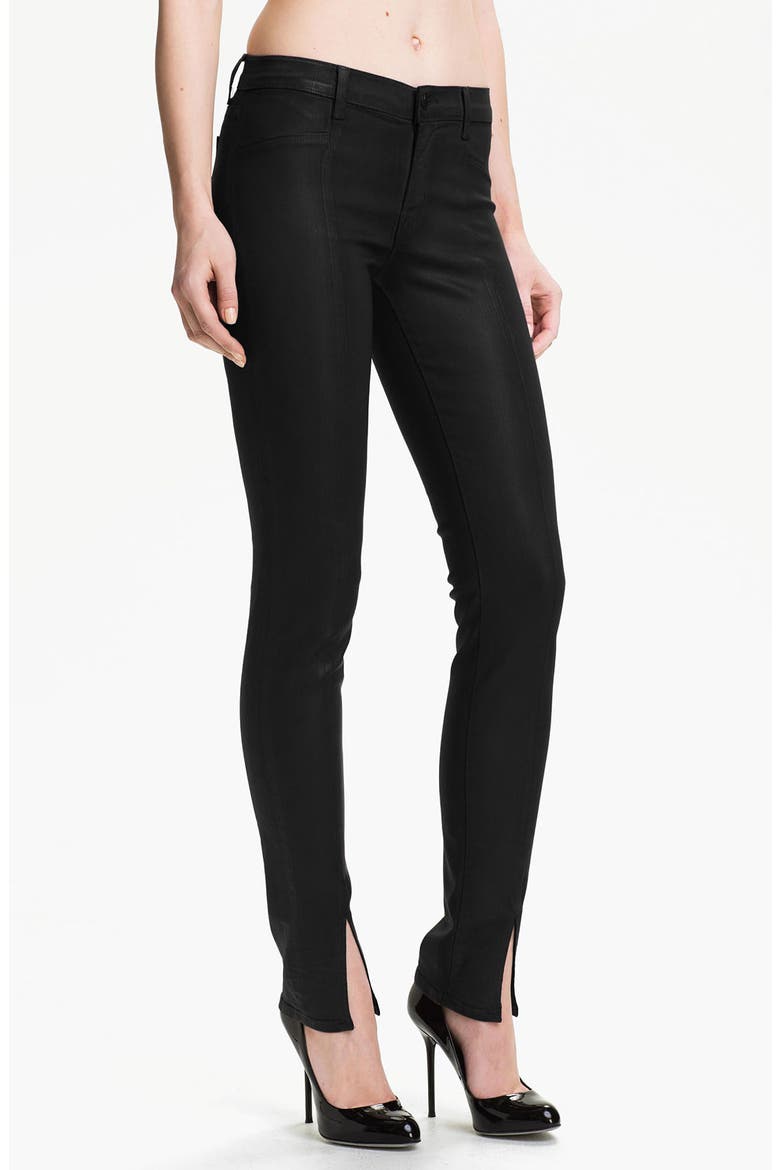 Coated Stretch Skinny Jeans, Main, color, COATED STEALTH