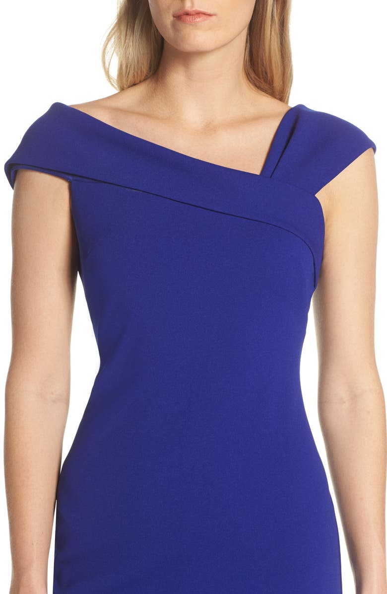 Vince Camuto Asymmetrical Neck Sheath Dress, Alternate, color,
