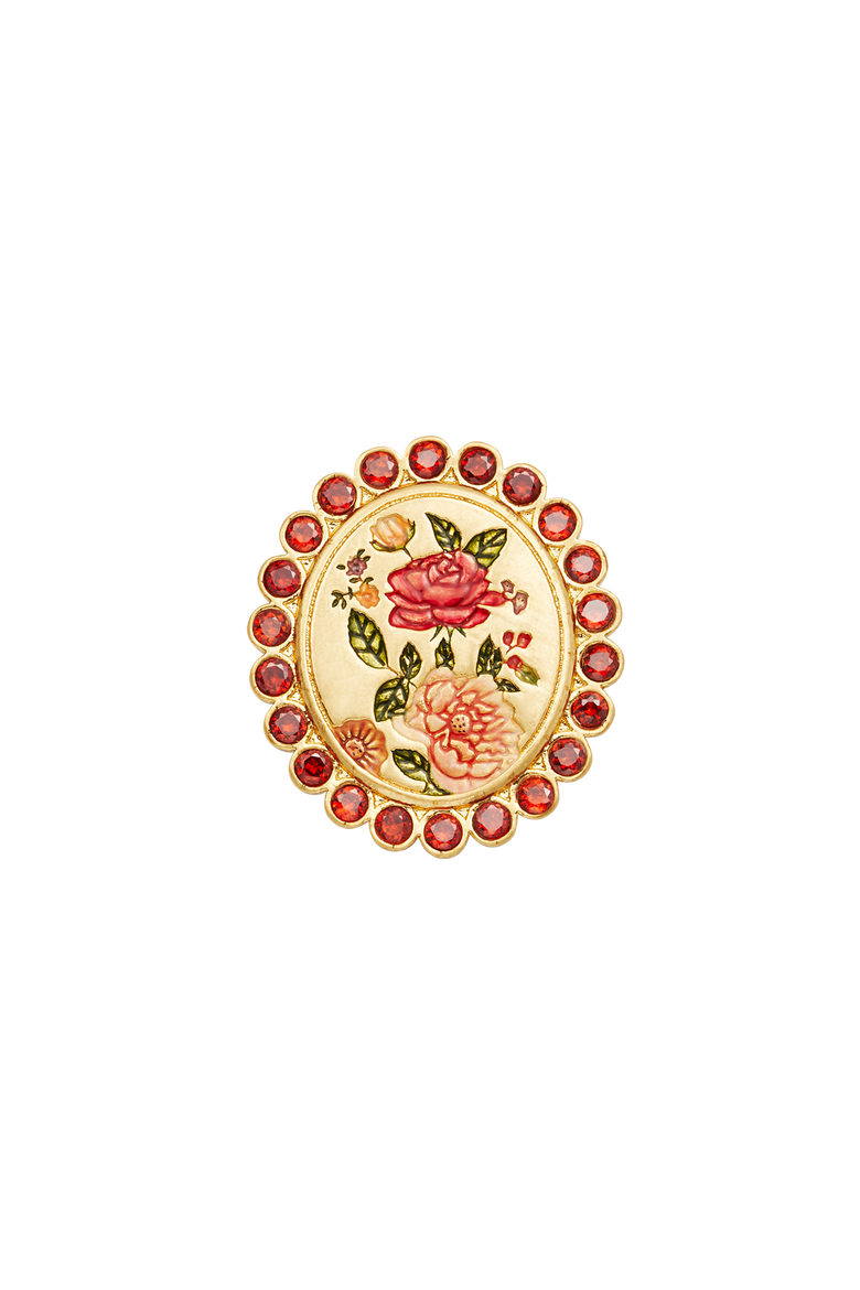 Eve Floral Brooch, Main, color, Gold