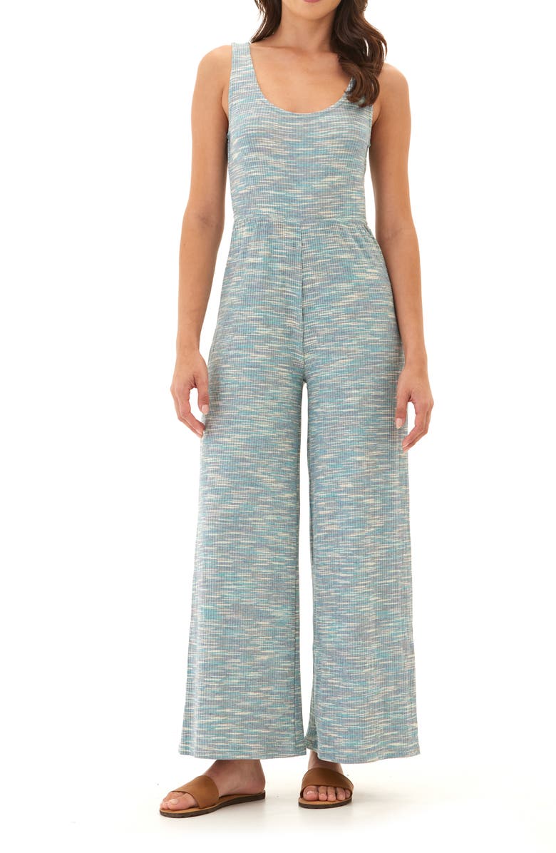 Threads 4 Thought Ayesha Marble Reversible Wide Leg Rib Jumpsuit, Main, color, 