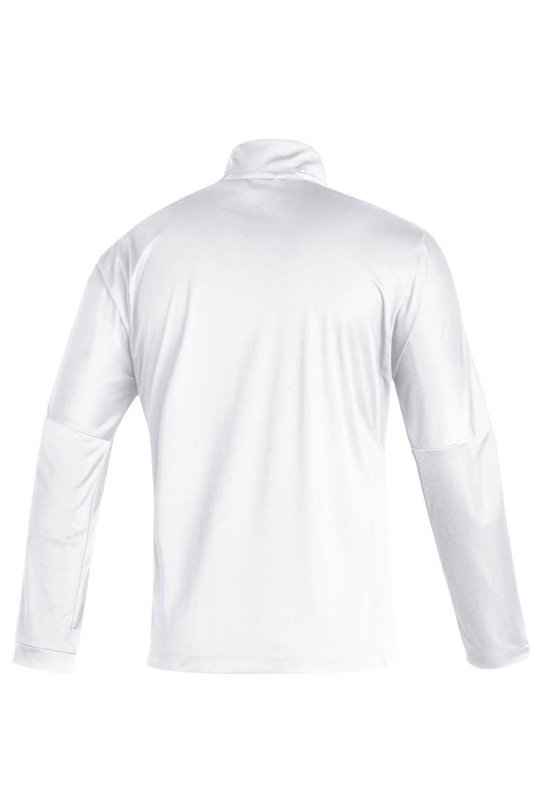 Men's adidas Maroon Texas A&M Aggies 2021 Sideline Primeblue Quarter-Zip Jacket, Alternate, color, WHITE