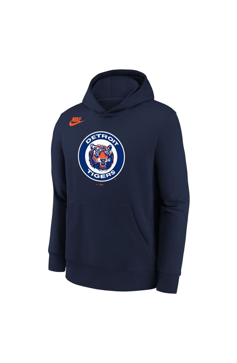 Nike Youth Nike  Athletic Navy Detroit Tigers Club Fleece Hoodie, Alternate, color, Athletic Navy