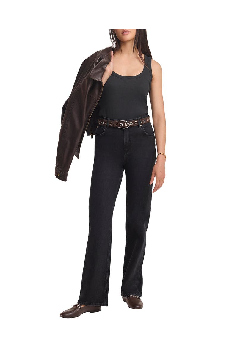 Straight Jeans, Main, color, Black