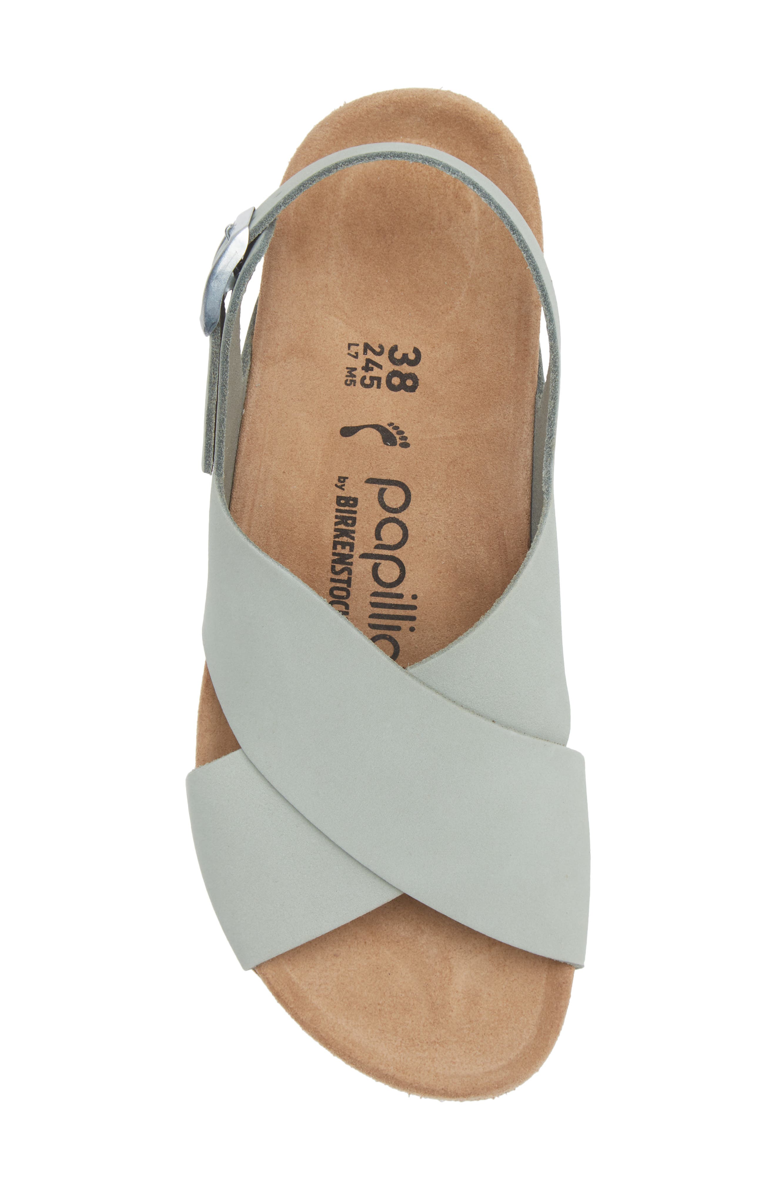 Birkenstock Papillio by Birkenstock Samira Slingback Sandal, Alternate, color, Pure Sage Nubuck