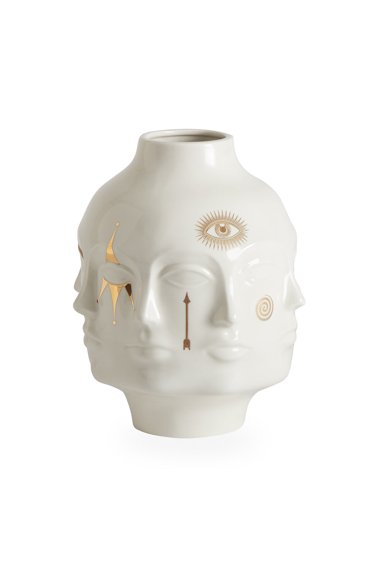 Gilded Dora Maar Vase, Main, color, White / Gold