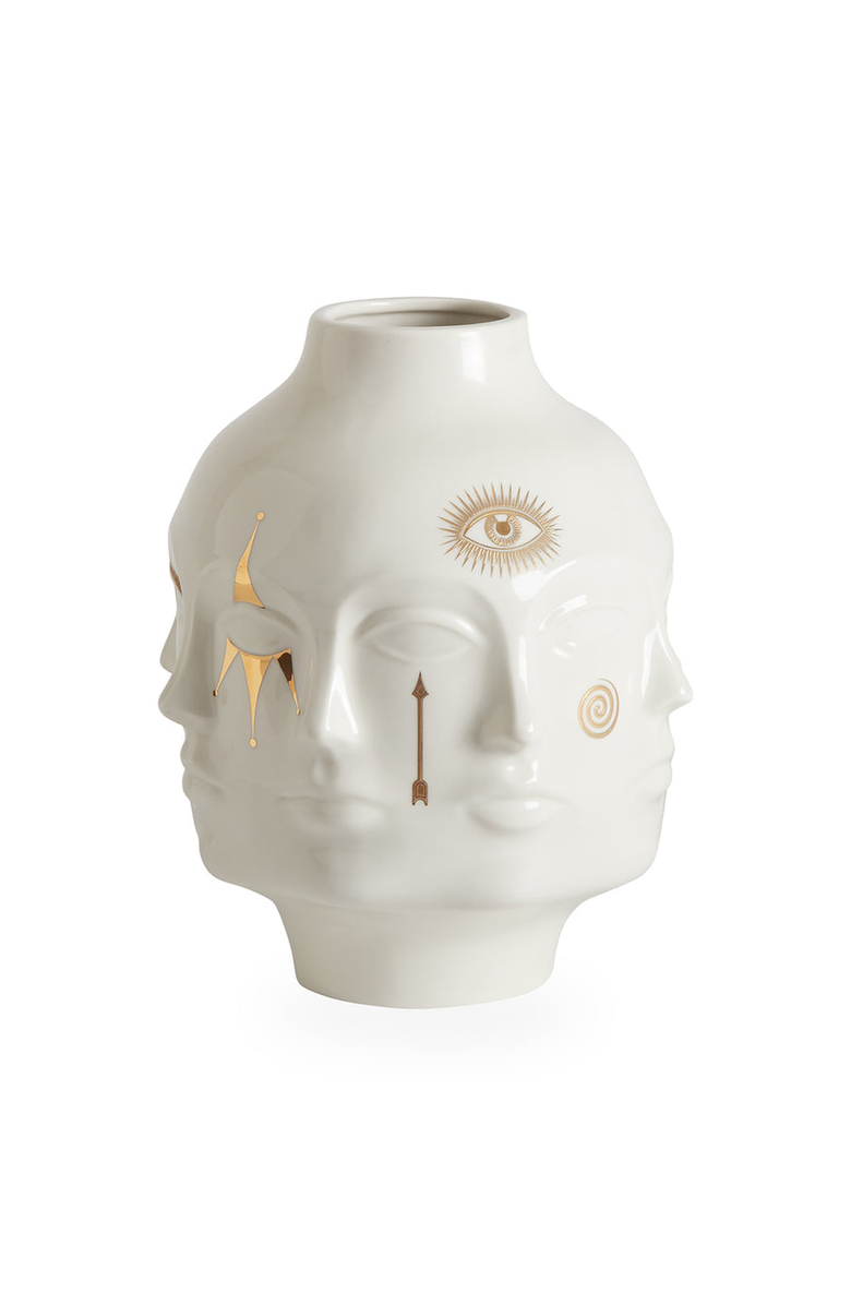 Jonathan Adler Gilded Dora Maar Vase, Main, color, White / Gold