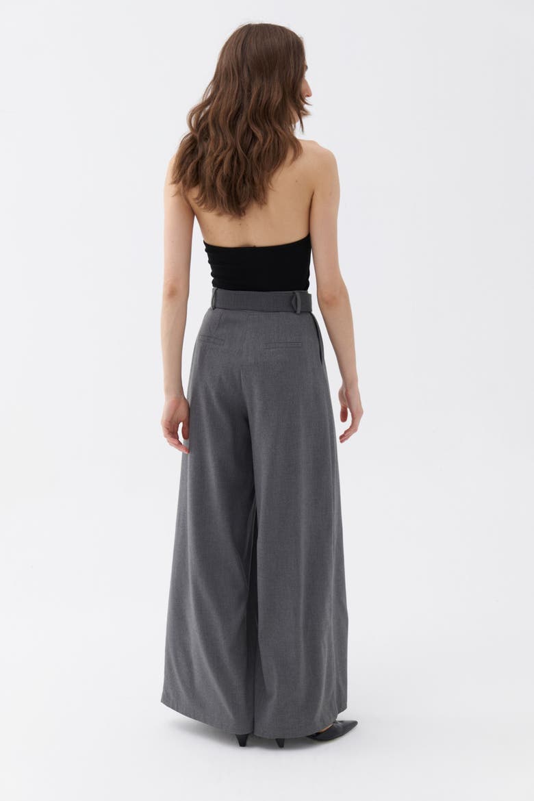 Wide Leg Flowy Pants, Alternate, color, Grey