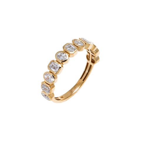 Lab Grown Diamond Mixed Cut Band Ring 14K